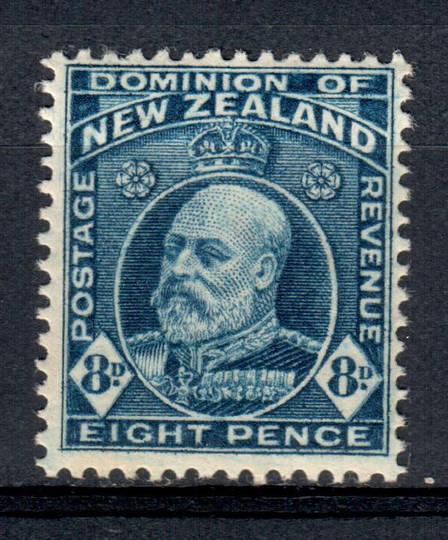 NEW ZEALAND 1909 Edward 7th Definitive 8d Blue. - 84 - UHM