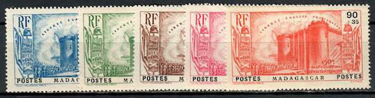 MADAGASCAR 1939 150th Anniversary of the French Revolution. Set of 5. The postage values only. - 84171 - Mint