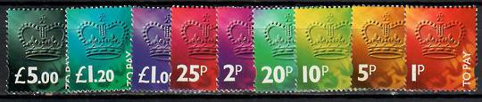 GREAT BRITAIN 1994 Postage Due. Set of 9. - 84254 - UHM