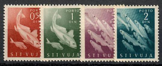 TRIESTE Zone B YUGOSLAV MILITARY GOVERNMENT 1950 Postage Due. Fish. 4 of the 5 values. Missing the 3d. - 84255 - UHM