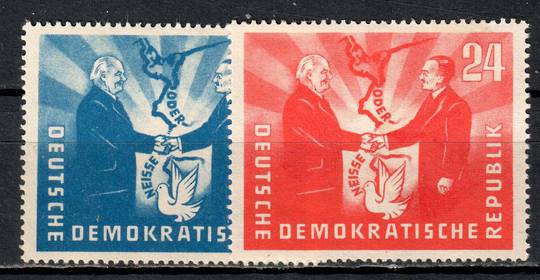 EAST GERMANY 1951 Visit of the Polish President to Berlin. Set of 2. - 84780 - Mint