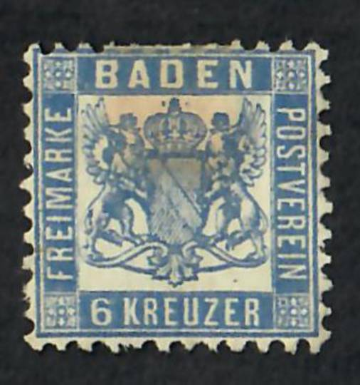 BADEN 1862 Definitive 6k Ultramarine. - 87020 - FU