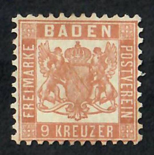 BADEN 1862 Definitive 9k Yellow-Brown. - 87021 - MNG
