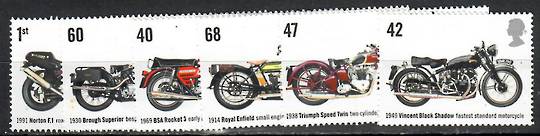 GREAT BRITAIN 2005 Motorcycles. Set of 6. - 88341 - UHM
