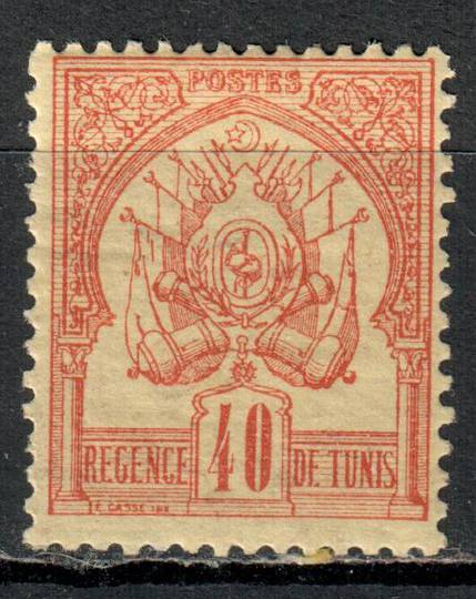 TUNISIA 1888 Definitive 40c Red on Yellow. Very lightly hinged. - 8878 - LHM