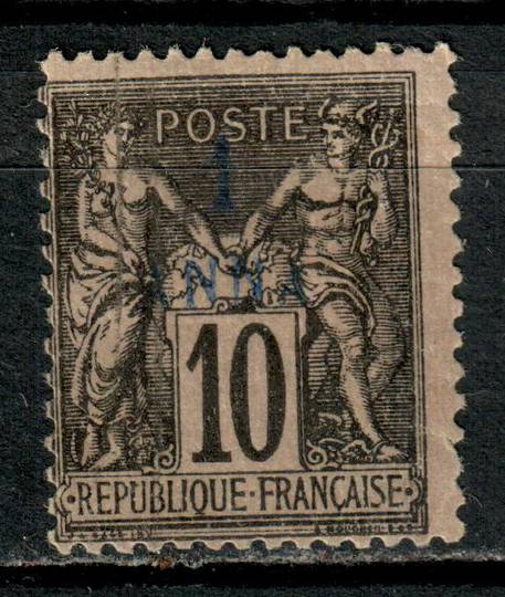 FRENCH POST OFFICES IN ZANZIBAR 1894 Definitive 1a on 10c Black on lilac. - 8906 - Mint