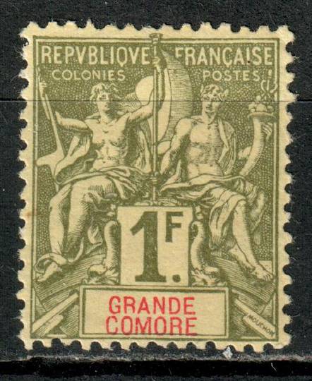 GREAT COMORO 1897 Definitive 1fr Olive-Green. - 8907 - Mint