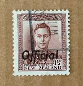 NEW ZEALAND 1938 Geo 6th Official 1½d Brown. Perf 14x13½. Fine Vertical Mesh. Commercially used. - 89763 - Used