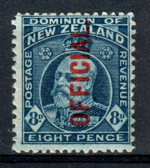 NEW ZEALAND 1909 Edward 7th Official 8d Blue. - 90 - UHM