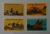 PAPUA NEW GUINEA 1975 National Heritage Canoes. Set of 4. - 90106 - UHM