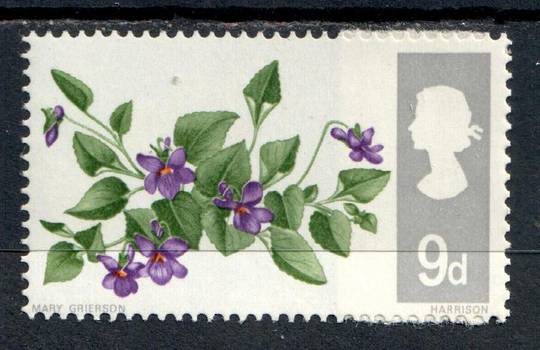 GREAT BRITAIN 1967 Wild Flowers 9d Multicoloured. Watermark inverted. - 9054 - UHM