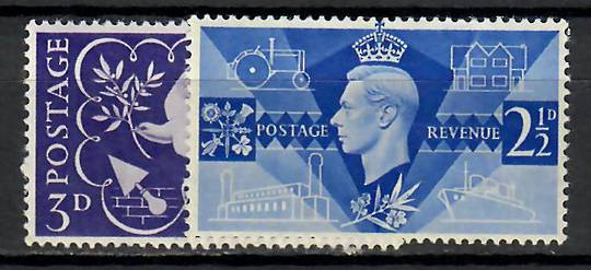 GREAT BRITAIN 1946 Victory. Set of 2. - 9059 - UHM
