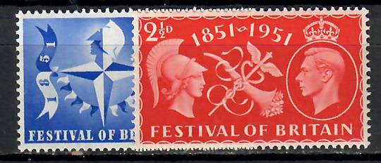 GREAT BRITAIN 1951 Festival of Britain. Set of 2. - 9062 - UHM