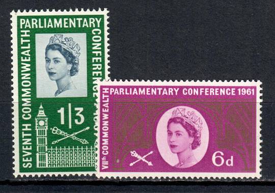 GREAT BRITAIN 1961 Commonwealth Parliamentary Conference. Set of 2. - 9068 - UHM