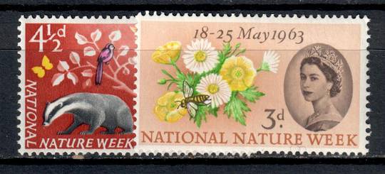 GREAT BRITAIN 1963 National Nature Week. Set of 2. - 9072 - UHM