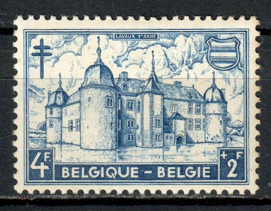 BELGIUM 1951 Anti-Tuberculosis Fund 4fr+2fr Blue. Very lightly hinged. - 90972 - LHM