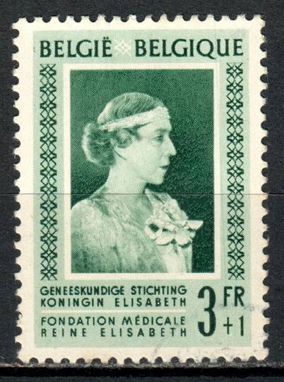 BELGIUM 1951 Queen Elizabeth Medical Foundation 3fr+1fr Blue-Green. - 90978 - UHM