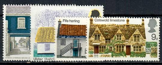 GREAT BRITAIN 1970 Rural Architecture. Set of 4. - 9118 - UHM
