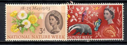 GREAT BRITAIN 1963 National Nature Week. Phosphor. Set of 2. - 92179 - UHM