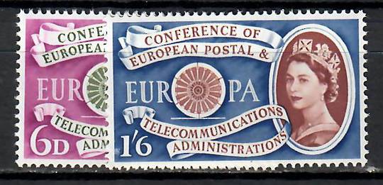 GREAT BRITAIN 1960 European Postal and Telecommunications Conference. Set of 2. - 92585 - UHM