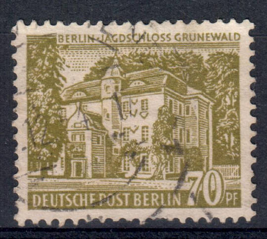 WEST BERLIN 1954 Definitive 70pf Yellow-Olive. - 9307 - Used