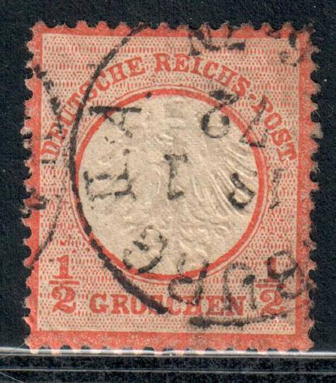 GERMANY 1872 Definitive ½g Orange-Vermilion. Postmark hamBURG 18/1/1872. - 9315 - GU