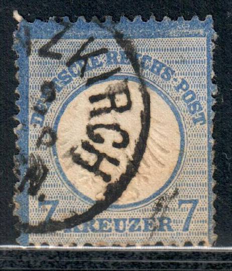GERMANY 1872 Definitive 7k Blue. cds ......ZKIRCH but a little heavy. - 9333 - Used