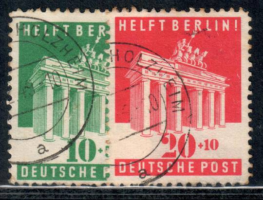 ALLIED OCCUPATION of GERMANY British and American Zones 1948 Aid to Berlin. Simplified set of 2. - 9334 - VFU