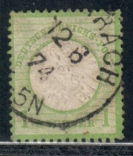 GERMANY 1872 Definitive Gulden Currency Large Shield 1k Yellow-Green. - 9340 - Used