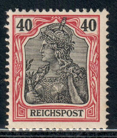 GERMANY 1899 Definitive 40pf Black and Carmine. - 9349 - Mint