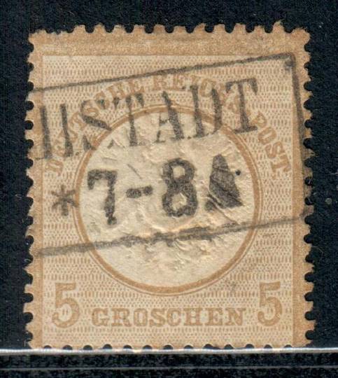 GERMANY 1872 Definitive 5g Bistre. Large shield. - 9353 - VFU