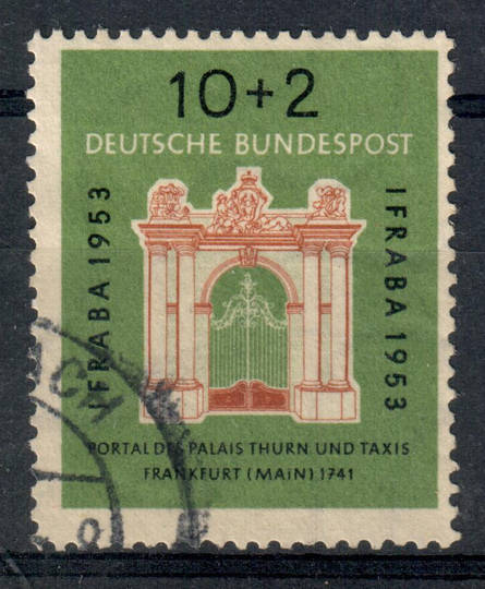 WEST GERMANY 1953 International Stamp Exhibition 10pf+5pf Multicoloured. - 9356 - FU