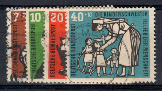 WEST GERMANY 1956 Humanitarian Relief Funds. Set of 4. - 9365 - FU