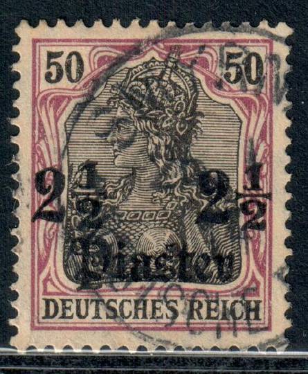 GERMAN POST OFFICES IN THE TURKISH EMPIRE 1905 Definitive 2/½pi on 50pf Black and Purple on Buff. - 9409 - Used