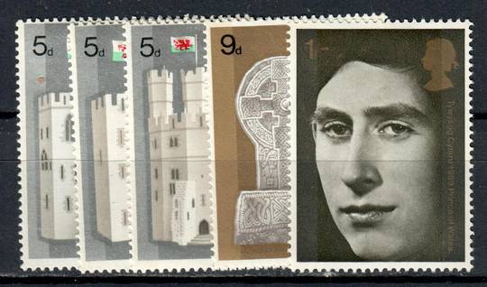 GREAT BRITAIN 1969 Investiture of the Prince of Wales. Set of 5. - 94557 - UHM