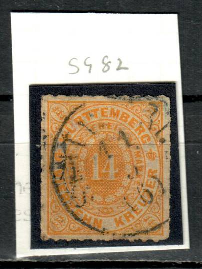 WURTEMBURG 1869 Definitive 14k Orange-Yellow. From the collection of H Pies-Lintz. - 9461 - GU