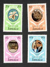 JAMAICA 1981 Royal Wedding of Prince Charles and Lady Diana Spencer. Set of 4. - 94613 - UHM