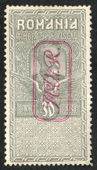 GERMAN OCCUPATION of ROMANIA 1917 Large Fiscal Stamp of Romania overprinted as Type T1 in SG on 30b Grey. Not listed by SG. - 94