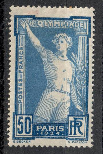 FRANCE 1924 Olympics 50c Ultramarine and Blue. - 94882 - Mint