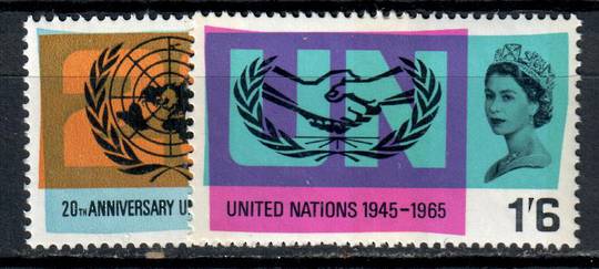 GREAT BRITAIN 1965 United Nations and International Co-operation Year. The Phosphor Issue. Set of 2. - 95771 - UHM