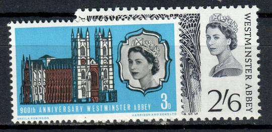 GREAT BRITAIN 1966 900th Anniversary of Westminster Cathedral. Set of 2. - 96132 - UHM