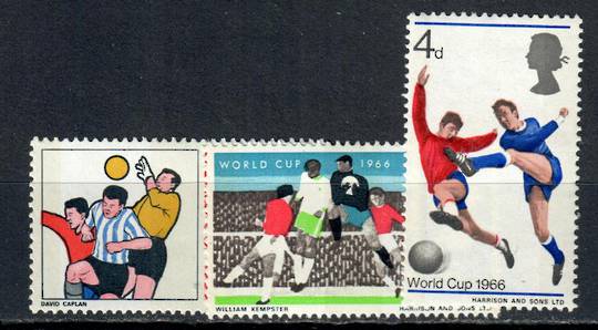 GREAT BRITAIN 1966 World Football Championships. Set of 3. - 96304 - UHM