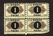 GREAT BRITAIN Bonus Point 0.125p. Block of 4. - 99853 - Cinderellas