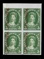 NEW BRUNSWICK 1860 Definitive 5c Deep Green. Plate Proof with overprint Specimen in red. Block of 4. Superb. - 20009 - Proof