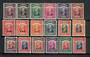 SARAWAK 1945 BMA Definitives. Short set of 18. - 20015 - Mint