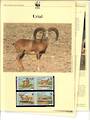 AFGHANISTAN 1998 World Wildlife Fund Urial. S Set of 4 in joined pairs in mint never hinged and on first day covers with 6 page