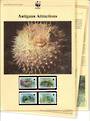 ANTIGUA and BARBUDA 1987 World Wildlife Fund . Set of 4 in mint never hinged and on first day covers with 6 pages of official te