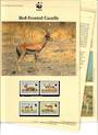 BURKINA FASO 1993 World Wildlife Fund Red Fronted Gazelle. Set of 4 in mint never hinged and on first day covers with 6 pages of