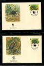 COCOS (KEELING) ISLANDS 1992 World Wildlife Fund Buff Banded Rail. Set of 4 in mint never hinged and on first day covers with 6