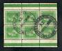 Booklet pane of 6 with bars on selvedge. Super double cancel of FEATHERSTON MILITARY CAMP 17/11/16. Good item for WW1 postmark c